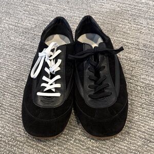 COS Black Suede Lace-Up Sneakers